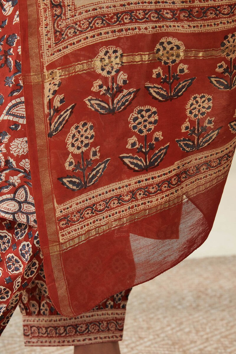 Sehra Darya Bagru Chanderi Dupatta