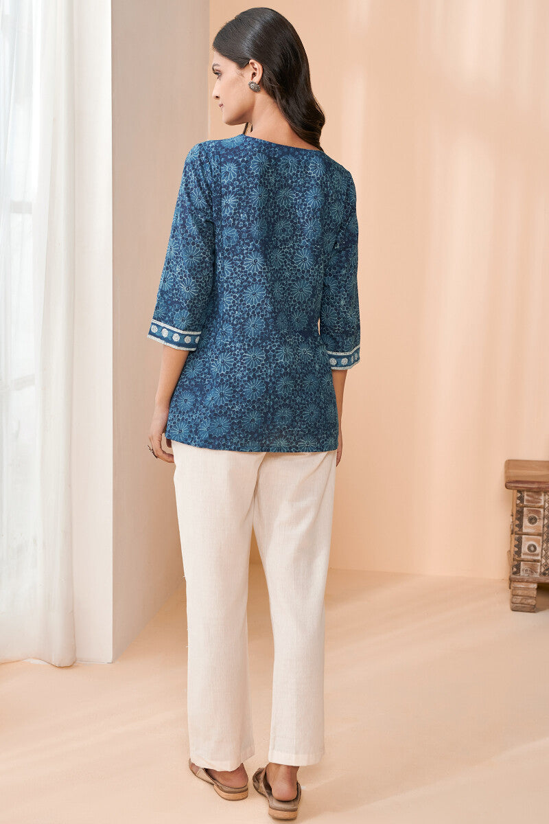 Sehra Nosheen Indigo Top