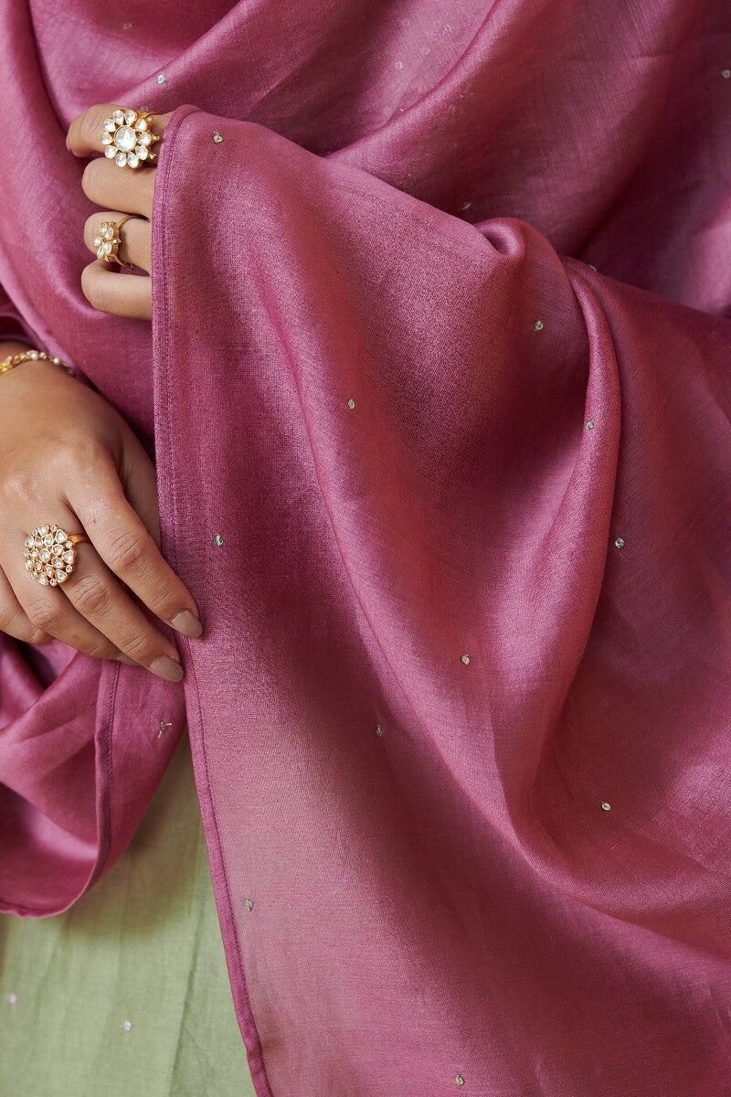 Shirin Aiza Purple Chanderi Dupatta