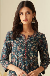 Sehra Zoya Bagru Kurta