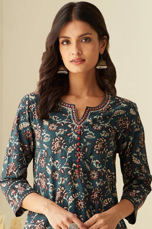 Sehra Zoya Bagru Kurta