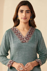 Naadirah Gauhar Faux Wool Handloom Kurta