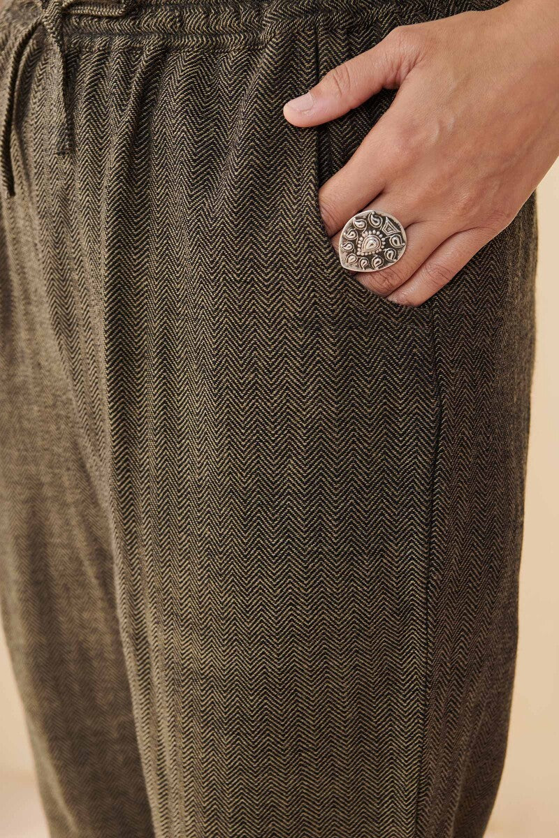 Naadirah Rasia Faux Wool Handloom Narrow Pants