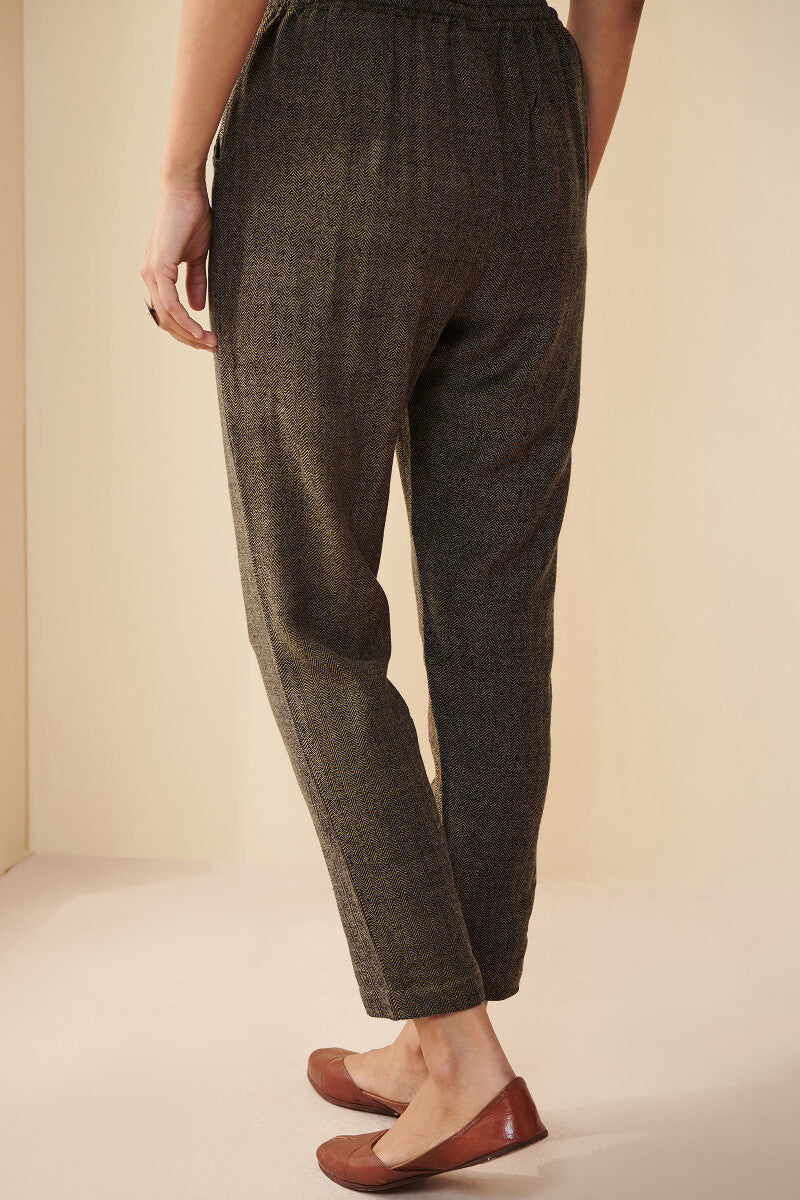 Naadirah Rasia Faux Wool Handloom Narrow Pants