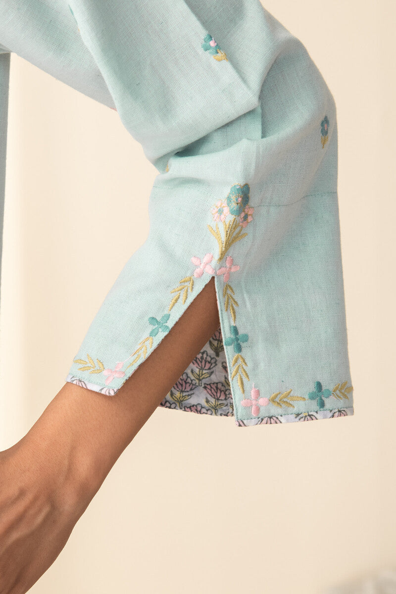 Gulbarg Layla Blue Kurta