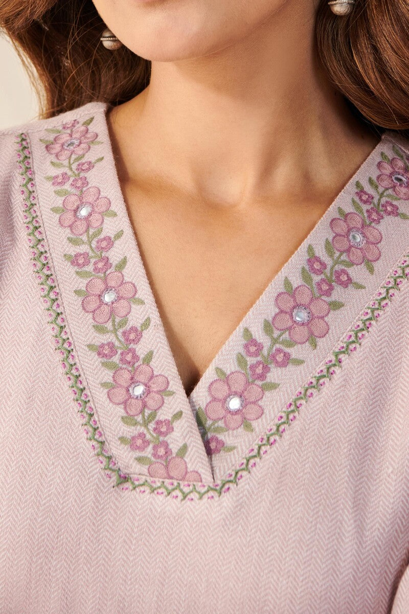 Naadirah Zareena Faux Wool Handloom Kurta