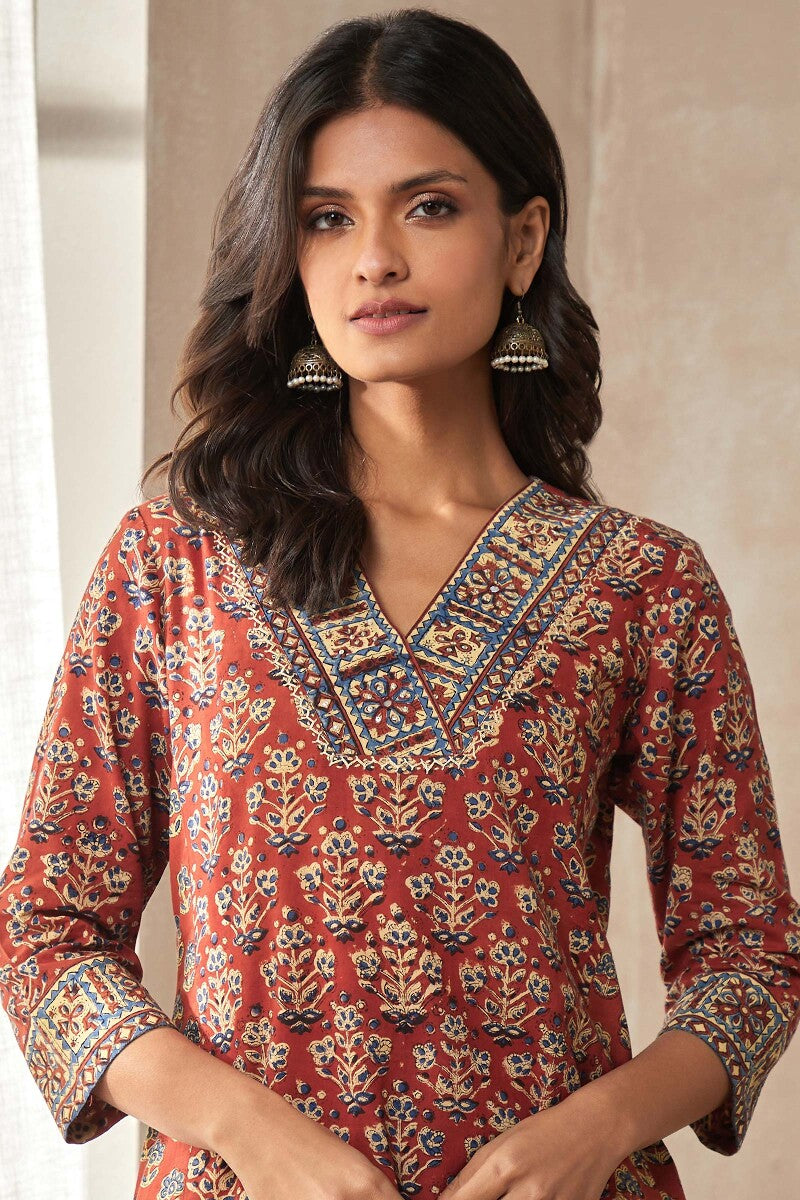 Sehra Sehreen Bagru Kurta