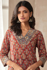 Sehra Sehreen Bagru Kurta