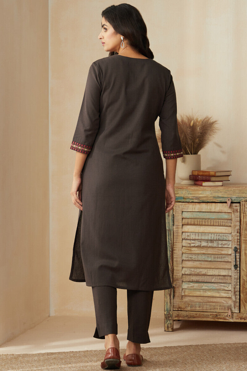 Roza Zoya Brown Kurta