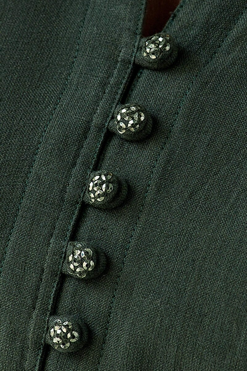 Nasrine Rehmat Forest Green Handloom Kurta