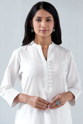 Nasrine Rehmat White Handloom Kurta