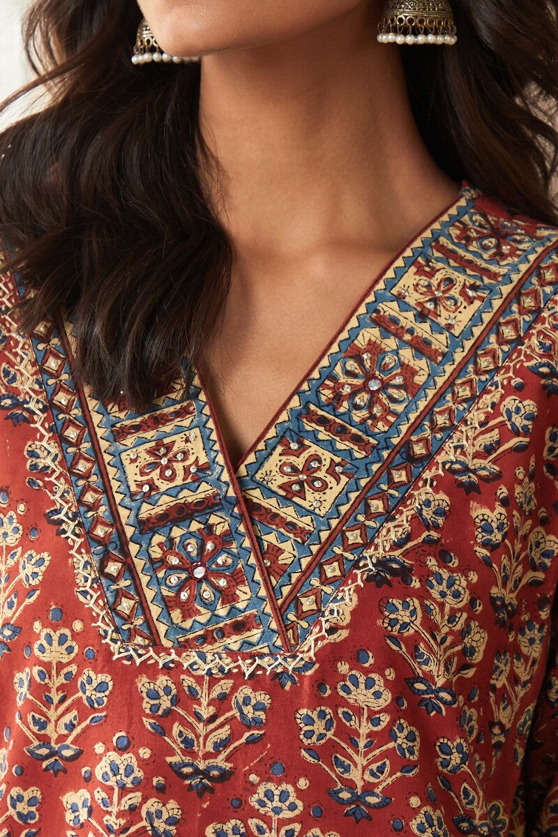 Sehra Sehreen Bagru Kurta