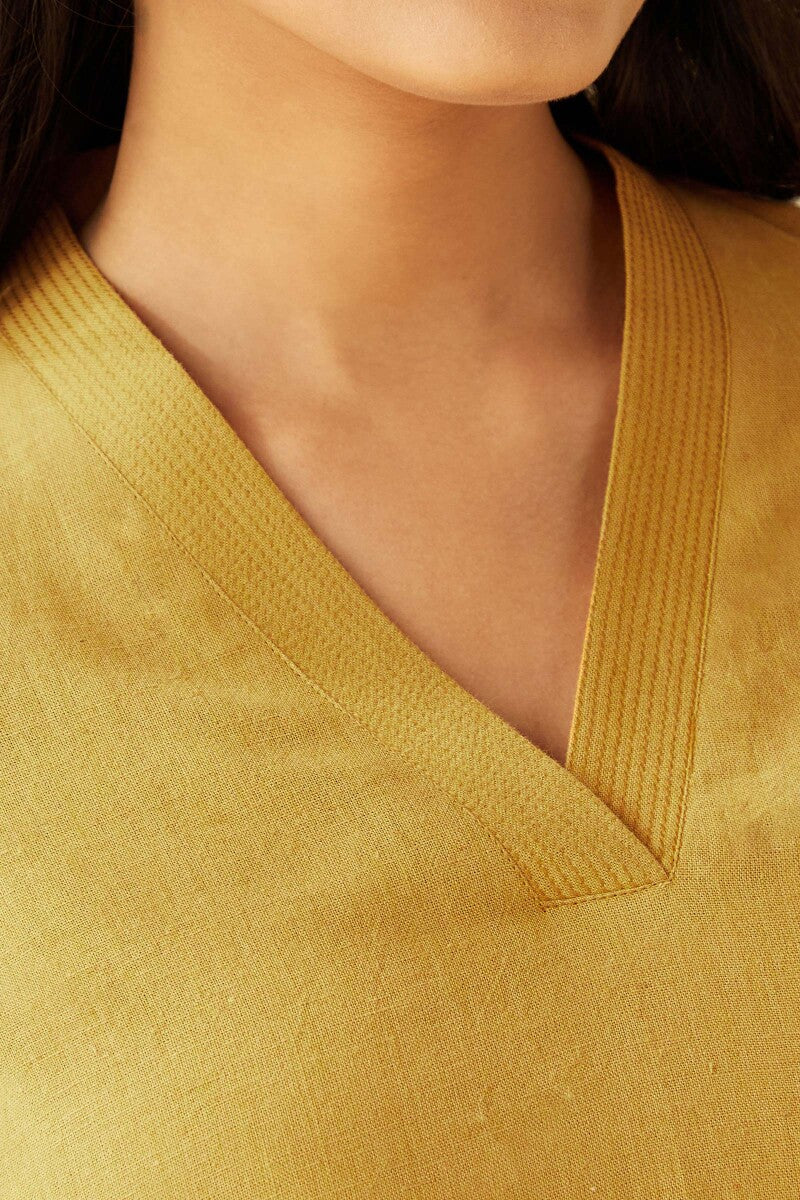 Roza Seher Mustard Top