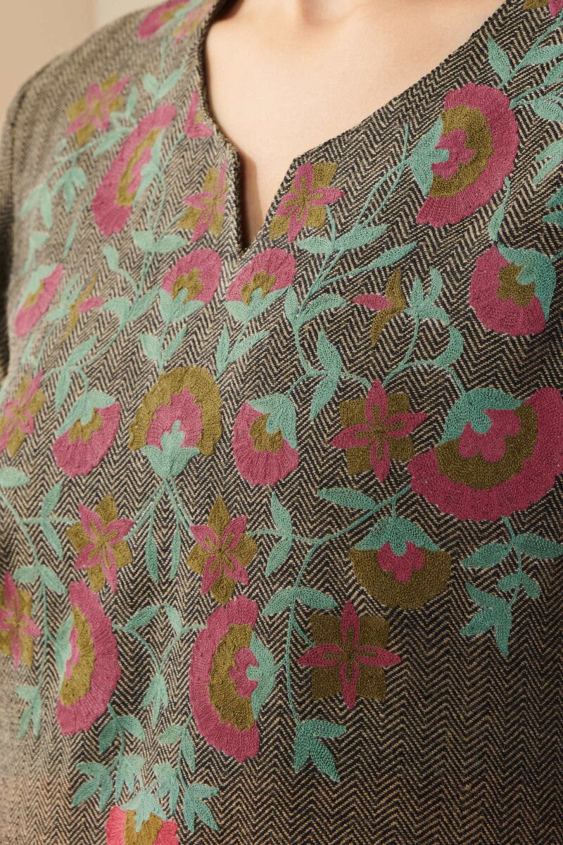 Naadirah Rasia Faux Wool Handloom Kurta