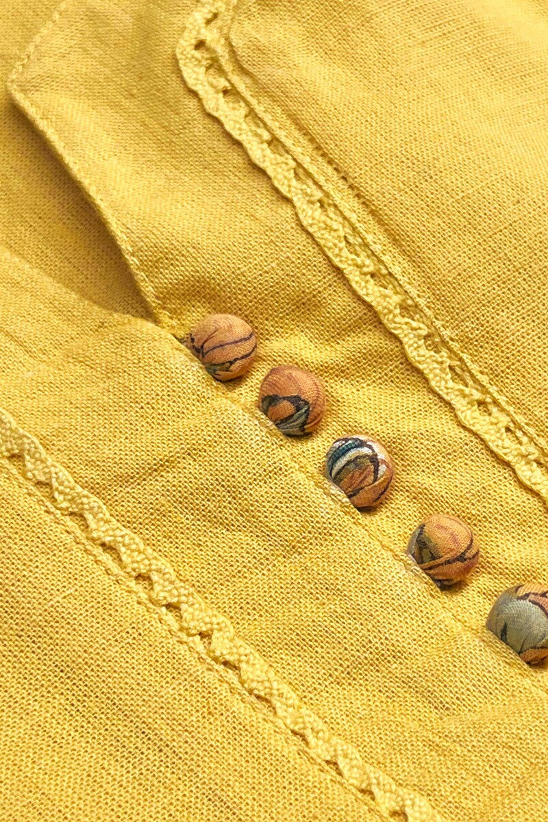 Roza Seher Mustard Yellow Kurta