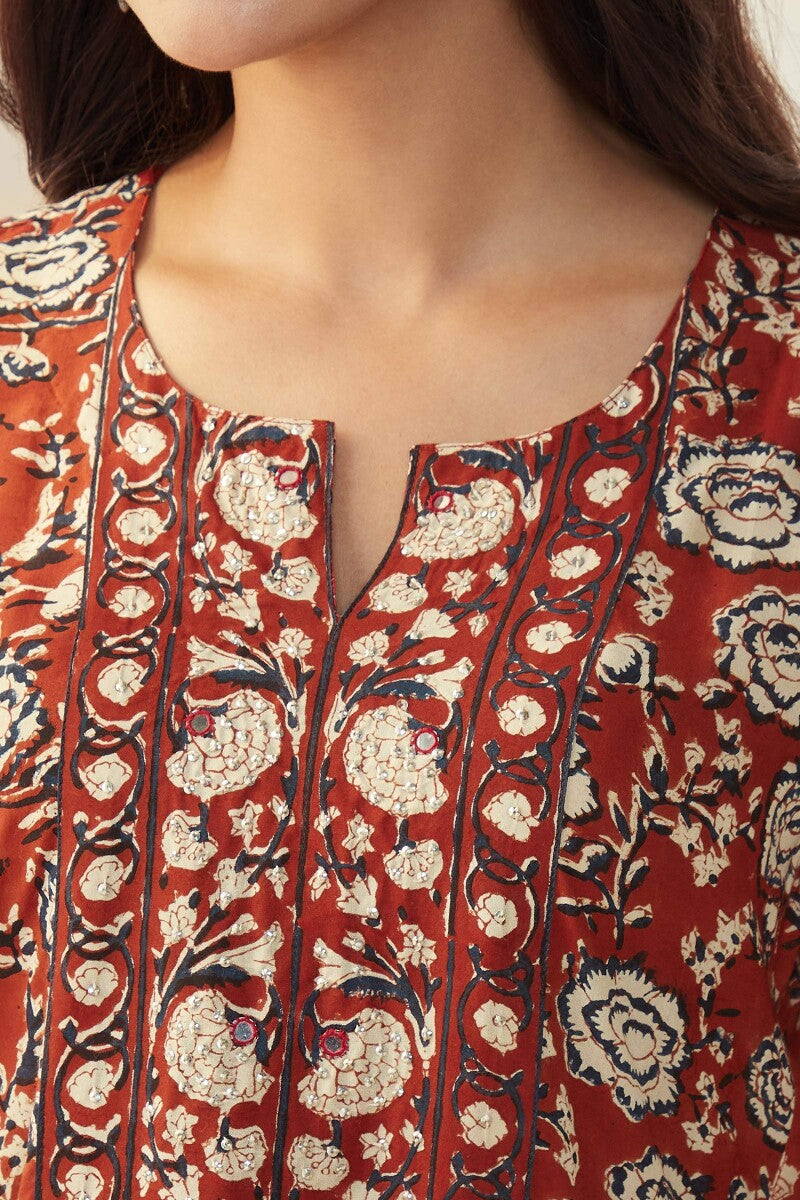 Sehra Rahima Bagru Kurta