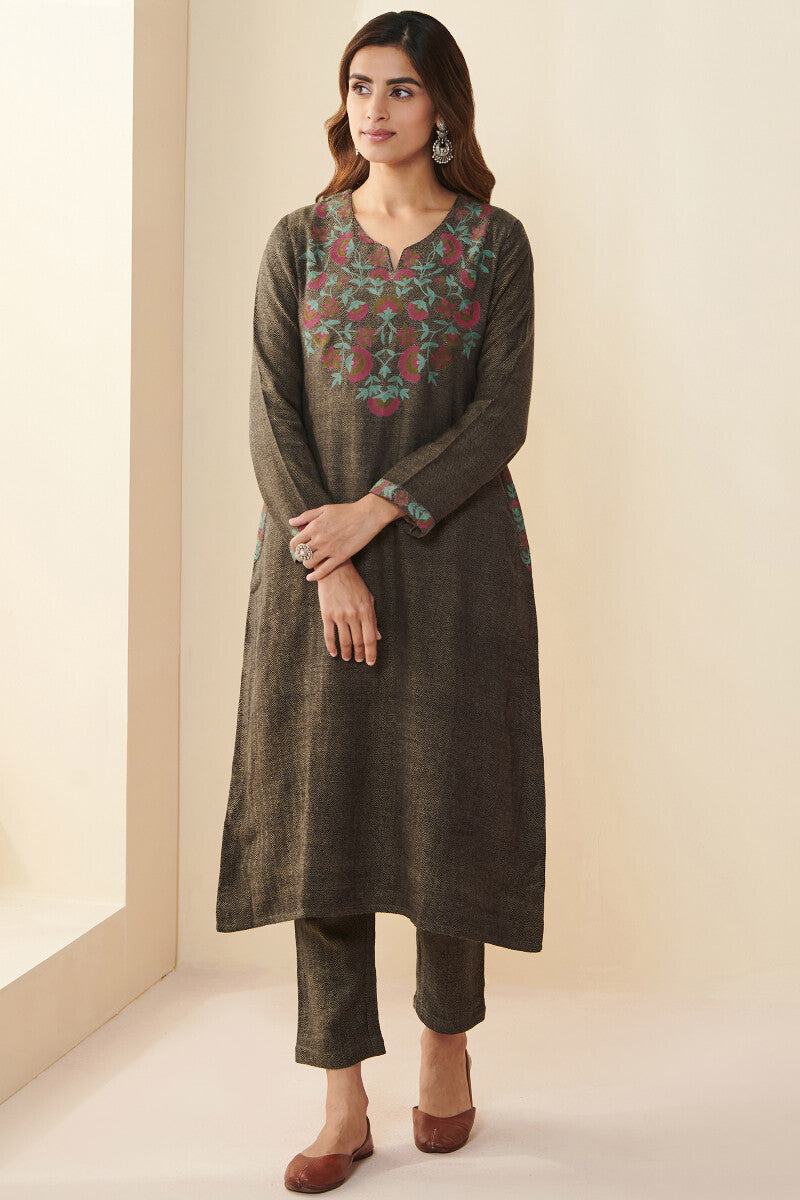 Naadirah Rasia Faux Wool Handloom Kurta