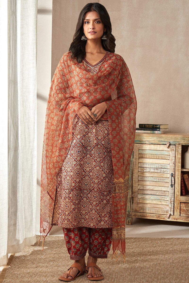 Sehra Afreena Bagru Dupatta