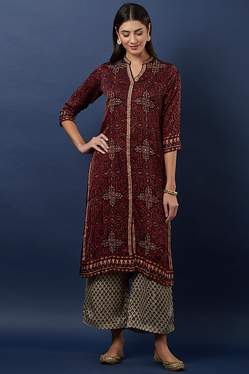 Ajrak Silk