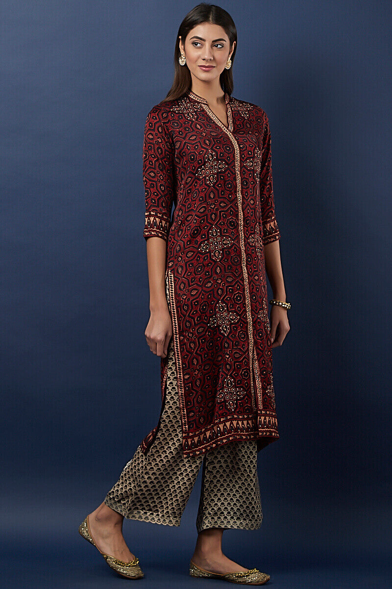 Ajrak Silk