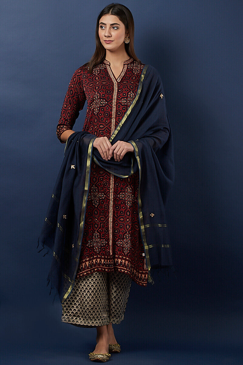 Ajrak Silk