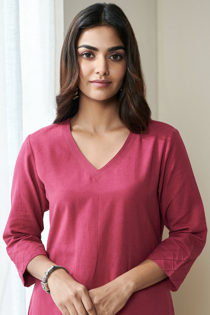 Gulbarg Maroon Kurta