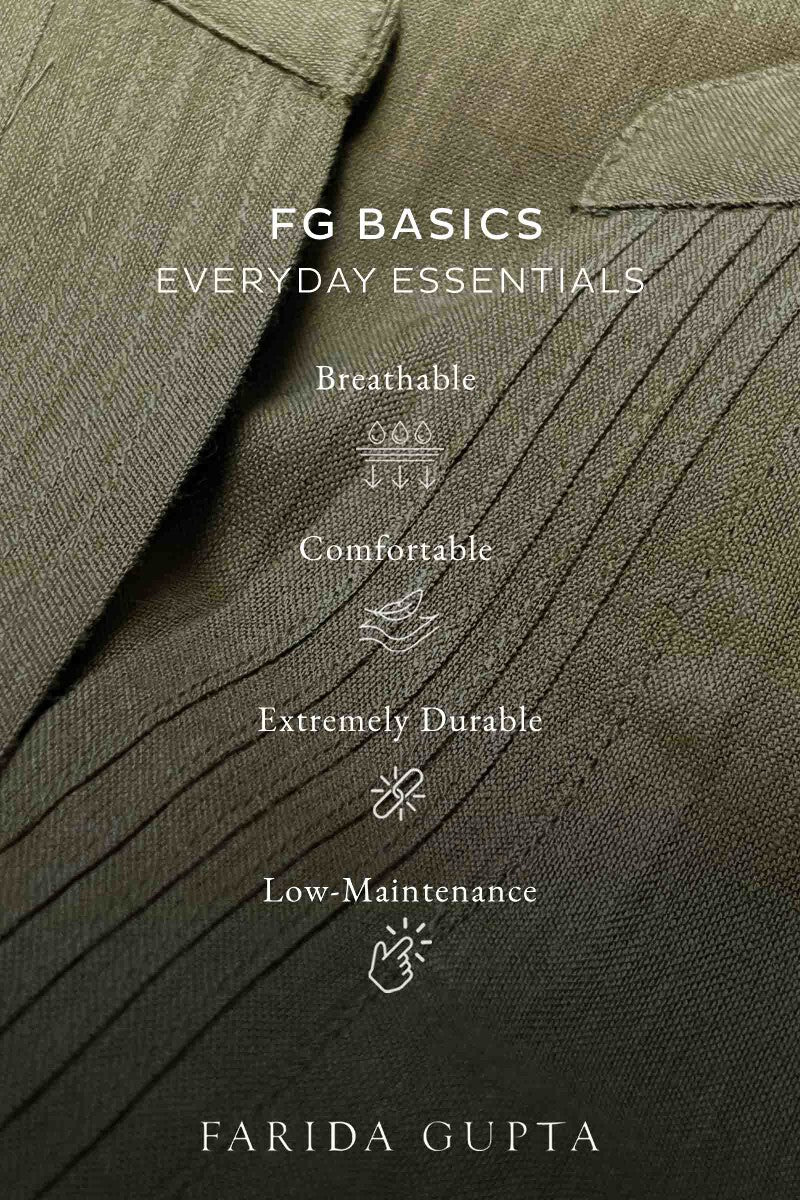 Roza Gauhar Olive Green Kurta