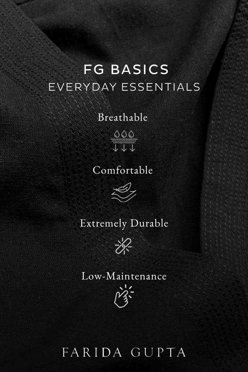 Roza Seher Black Kurta