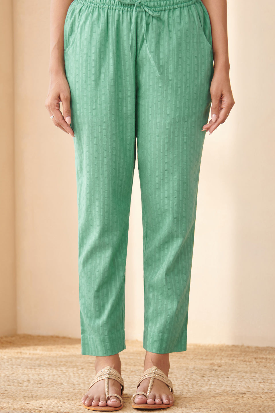 Roza Maryam Sea Green Narrow Pants