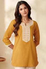 Mehraab Raziya Mustard Top