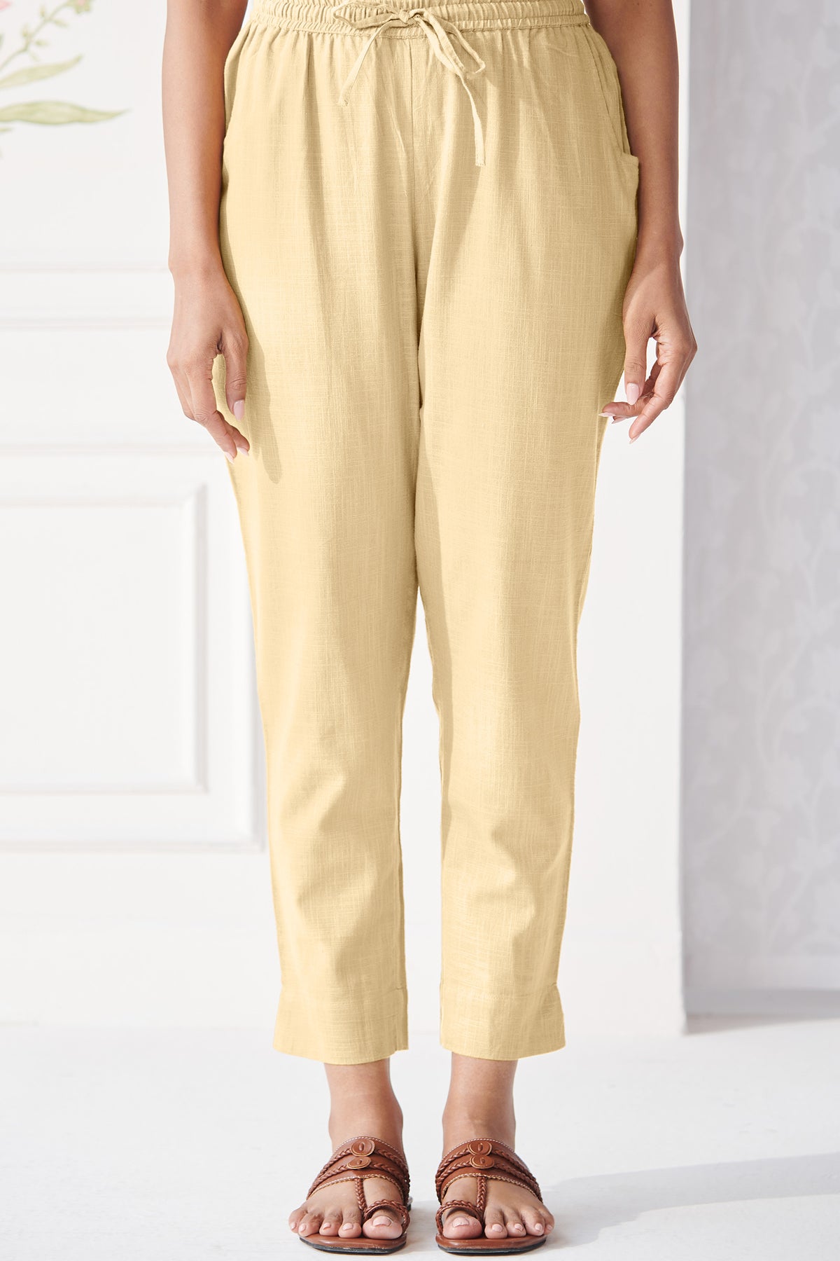 Surplus: Roza Naima Beige Narrow Pants