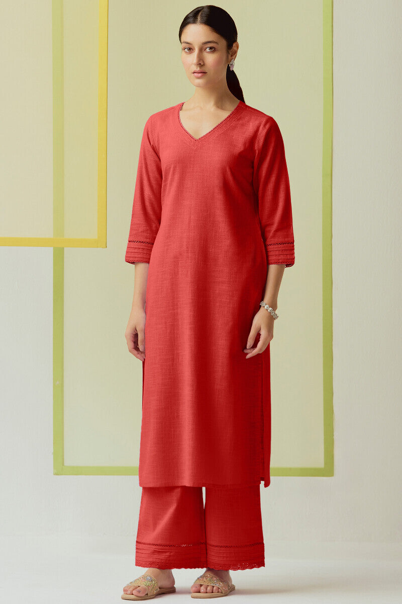 Roza Seerat Red Kurta