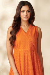 Roza Farheen Orange Dress