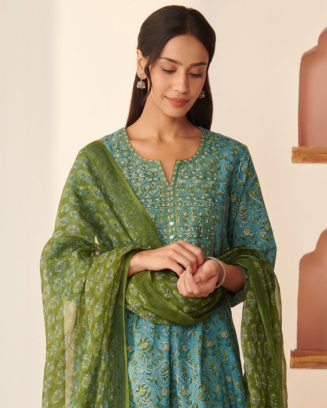 Gulbarg Riya Sanganeri Dupatta