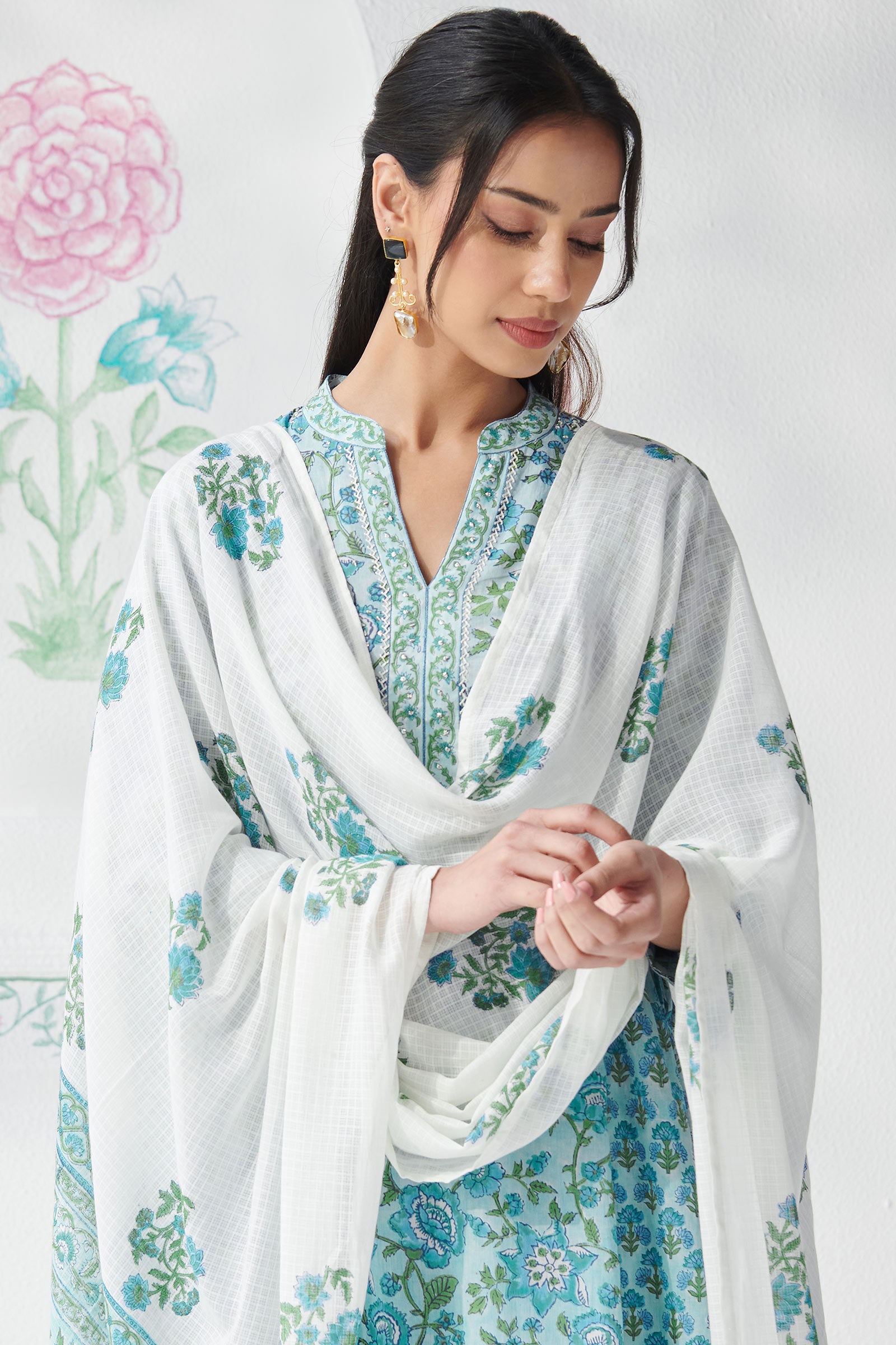 Gulbahar Aalia Sanganeri Dupatta