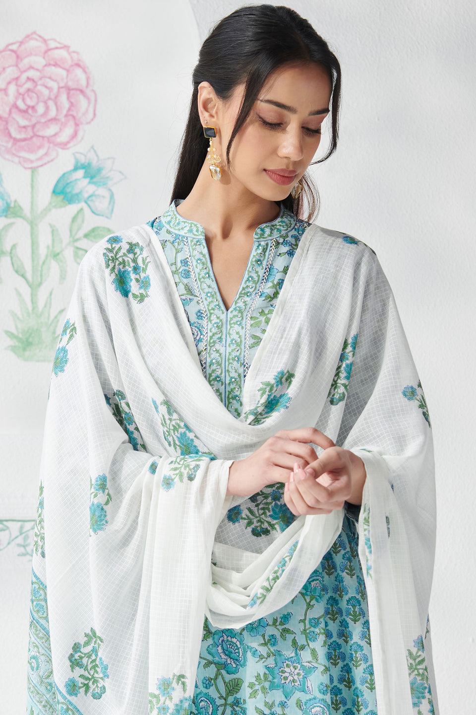 Gulbahar Aalia Sanganeri Dupatta