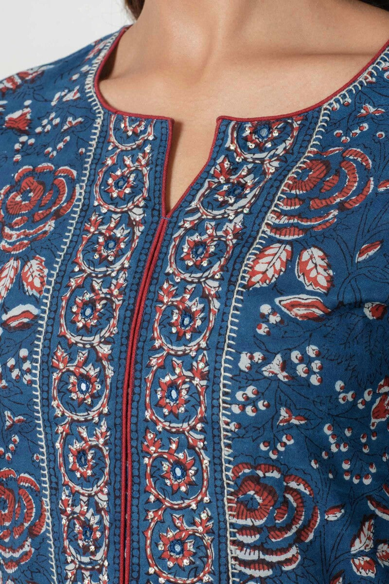 Sehra Zainab Bagru Kurta