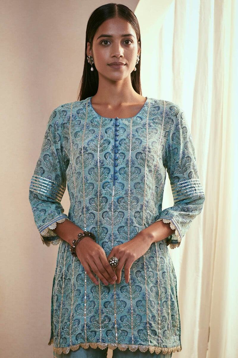 Gauhar Zainab Modal Short Sanganeri Kurta