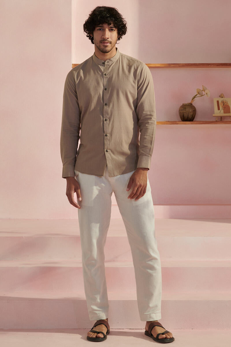 Zaid Grey Handloom Shirt