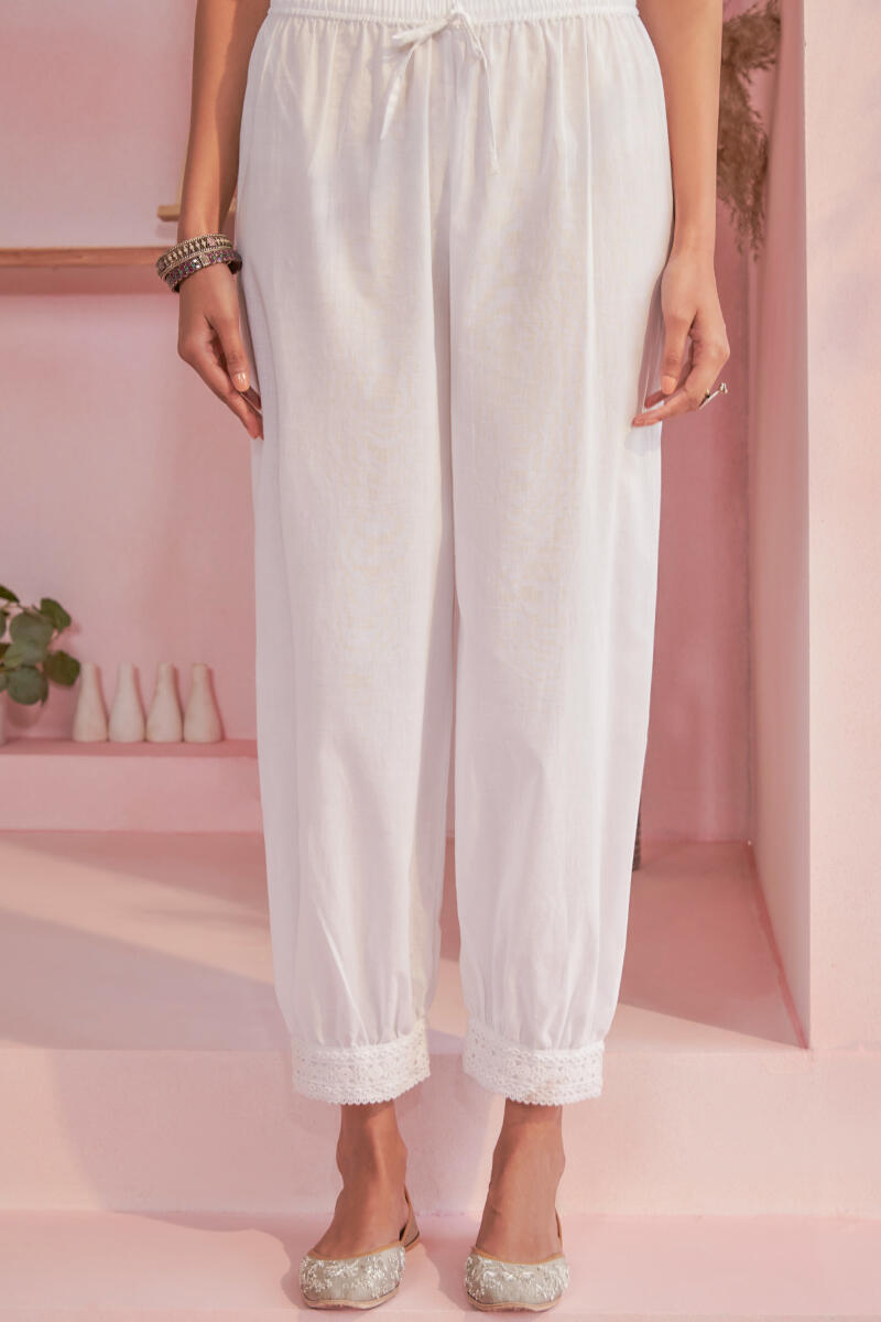 Raahat White Izhaar Pants
