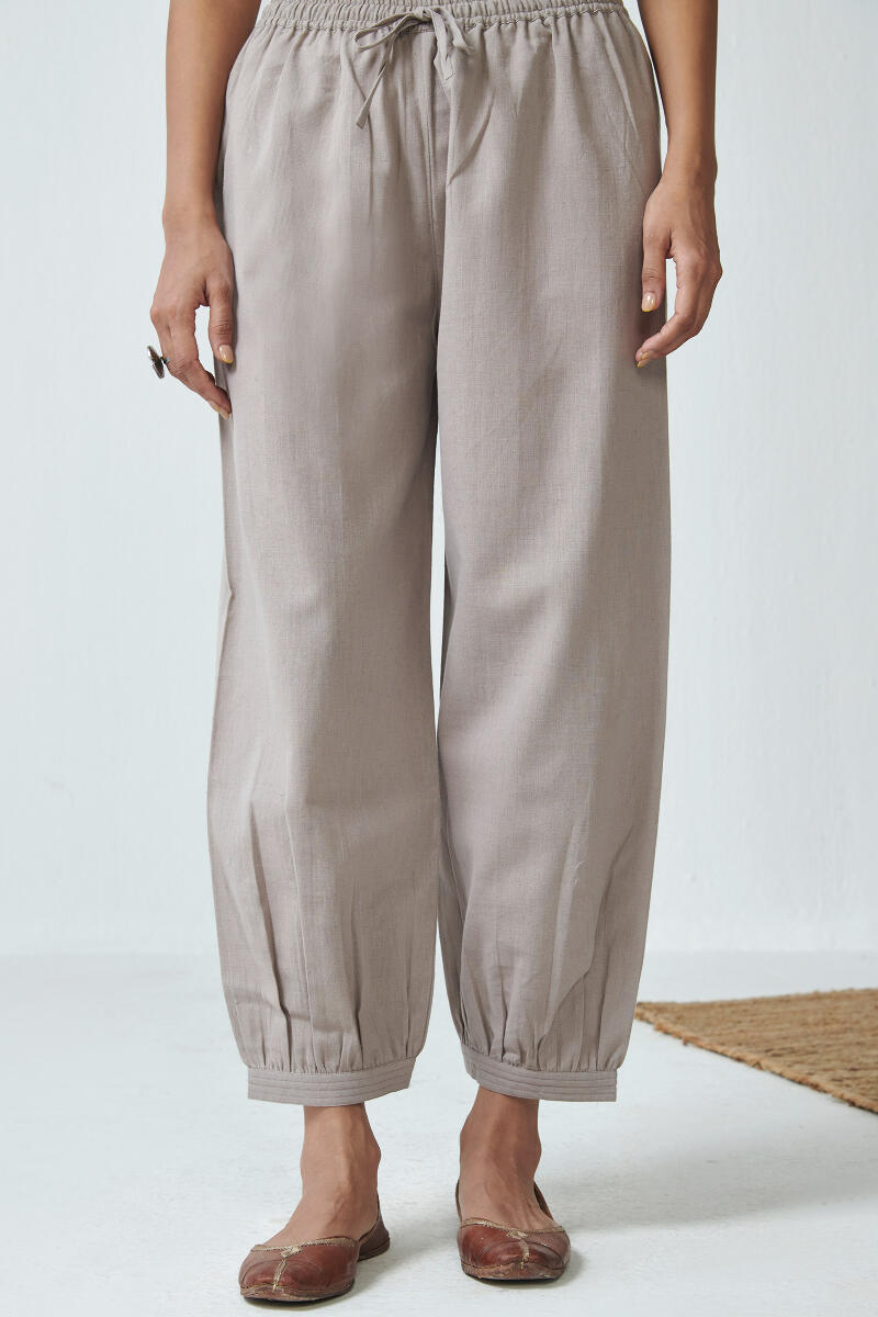 Roza Sage Grey Flex Cotton Izhaar Pants