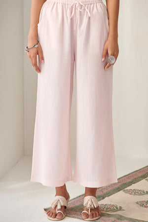 Roza Light Pink Flax Cotton Farsi