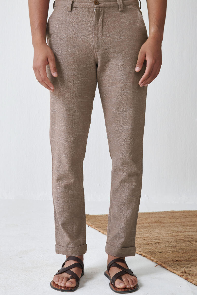 Zaid Zafar Light Brown Handloom Pants