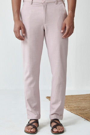 Zaid Zafar Pink Handloom Pants