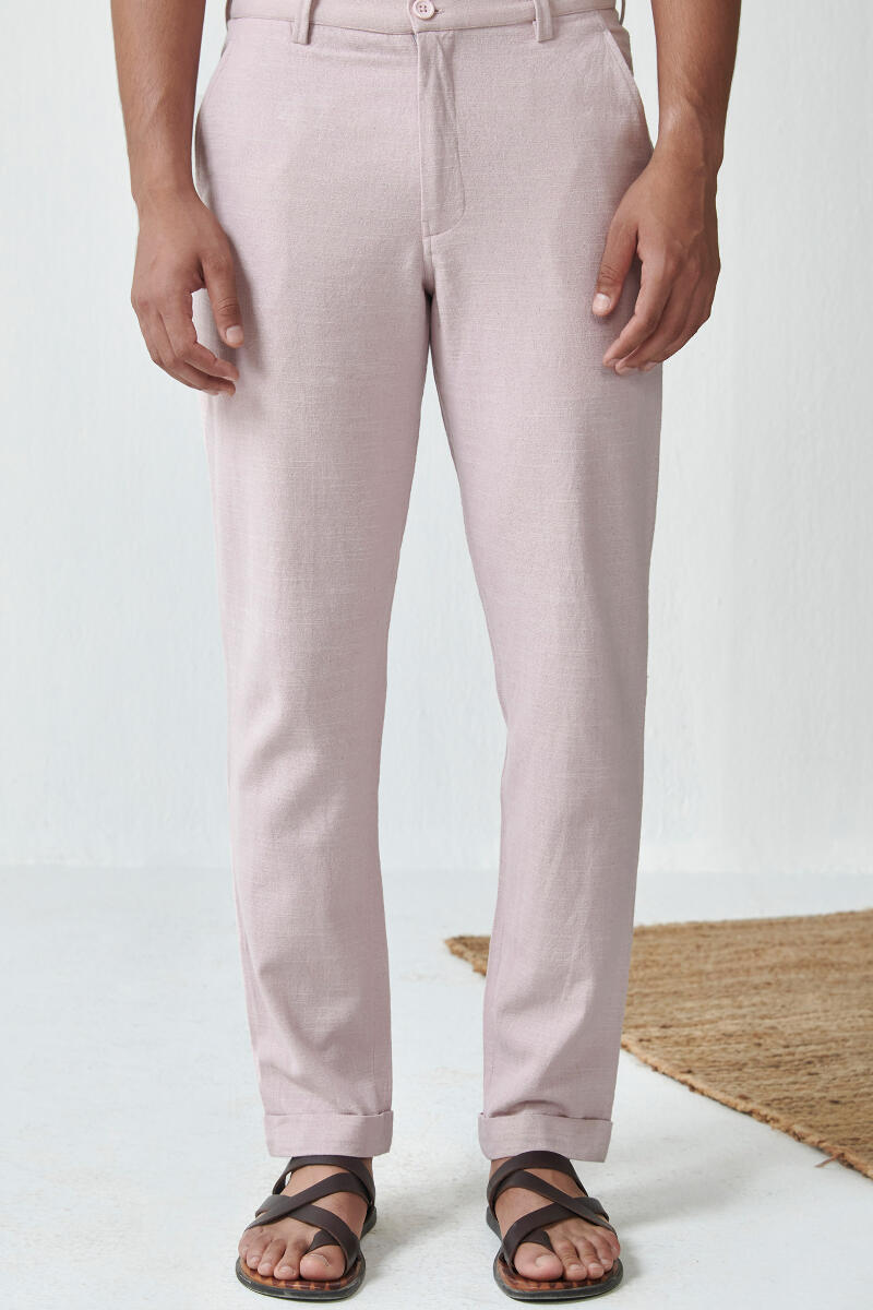 Zaid Zafar Pink Handloom Pants