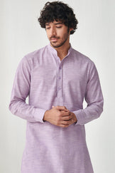 Zaid Lilac Handloom Kurta