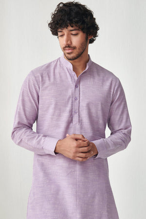 Zaid Lilac Handloom Kurta