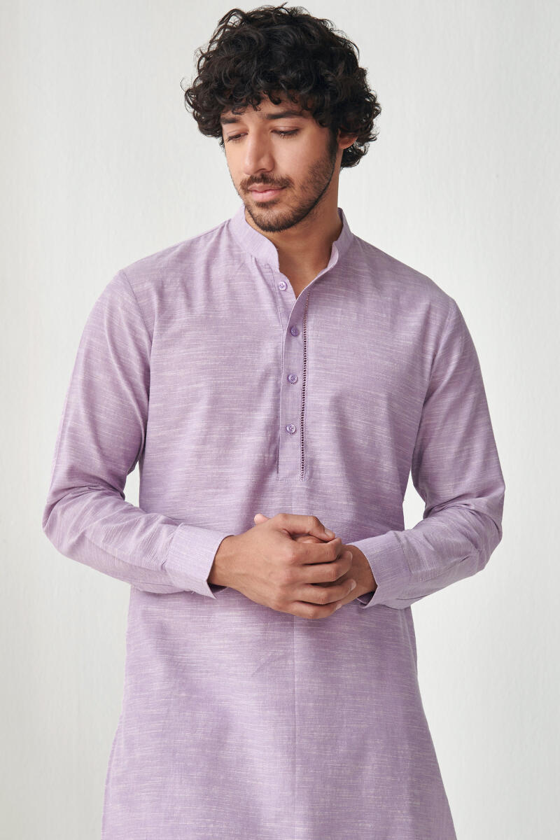 Zaid Lilac Handloom Kurta