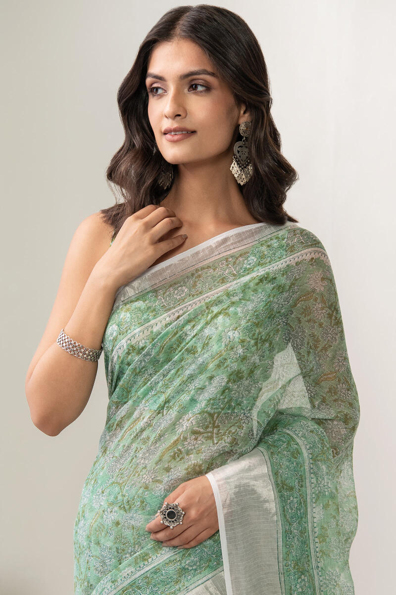 Nasrine Ruhi Kota Silk Sanganeri Saree