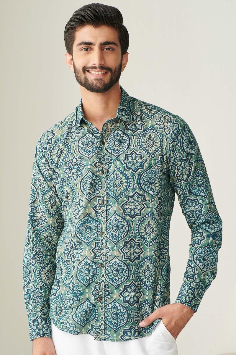 Zaid Sahib Ajrak Shirt